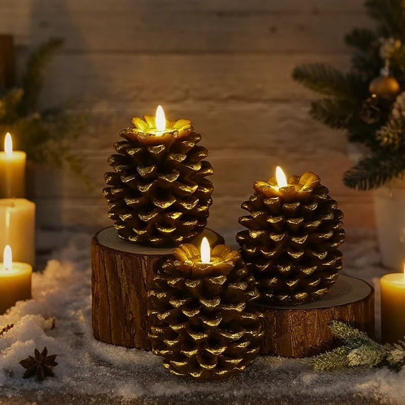 ForestHearth™ Flameless Pinecone Candles 2