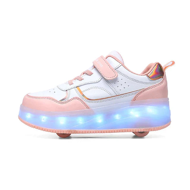 Zoe Orthopedic LED Kids Roller Shoes with Foldable Wheels for Supportive Active Play