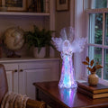Fiber Optic Angel Figurine Light – Praying Angel with Color-Changing Wings