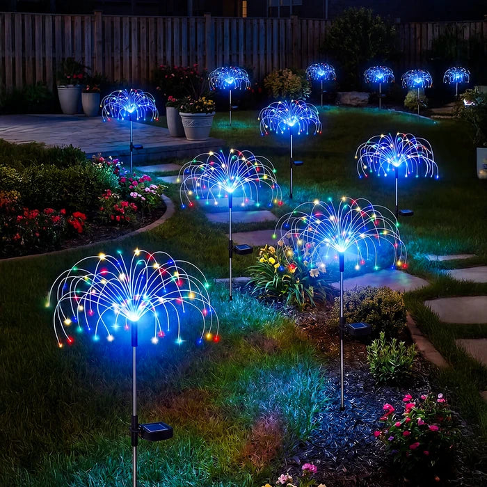 Solar Starburst Garden Stake – Wire-Free Multicolor Light from Dusk to Dawn