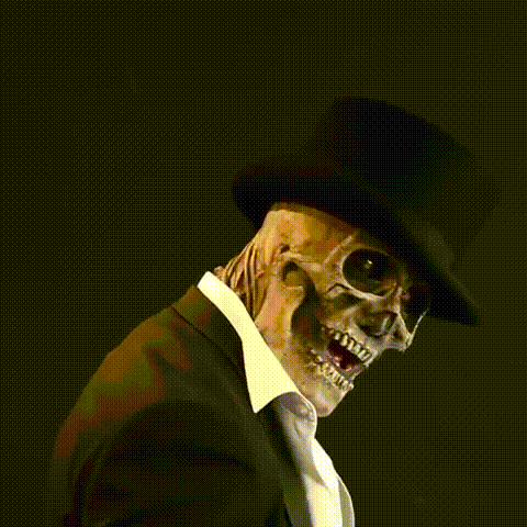 GRAVEFACE – Realistische skelettenmasker met hoed voor ultieme Halloween-kostuum 3