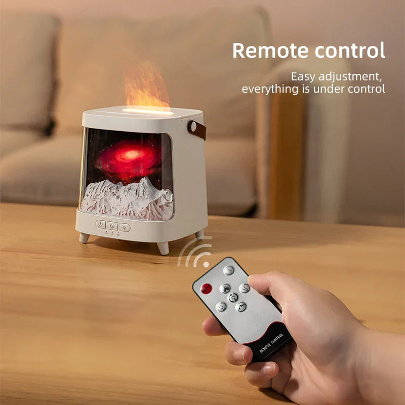 Aroma Diffuser – Gentle Flame Effect, Remote Control & Quiet Operation for Home Ambience