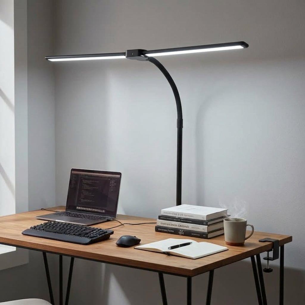 Dimmable Desk Lamp – 24 W LED, 1200 Lumens with a Clamp Mount
