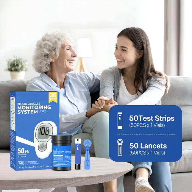 Glucose Monitor Kit Digital Blood Sugar Test Meter Set 0