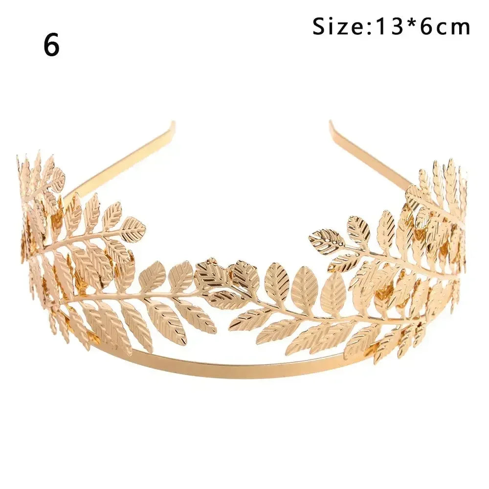 Gouden Haarband Dames met Bladvorm voor Bruiloft en Feestelijke Gelegenheden 24