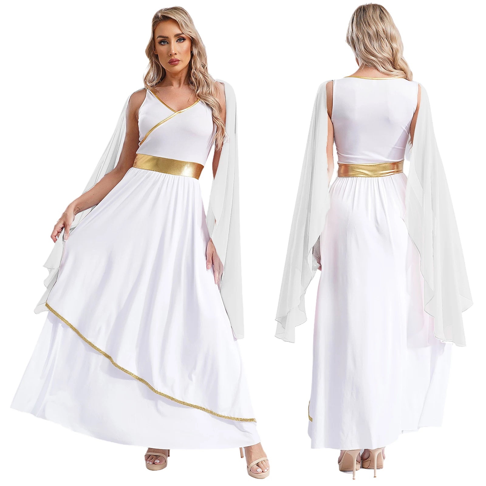 Griechisches Göttinnenkleid für Damen – Circe-Kleid, Karnevalskostüm 0