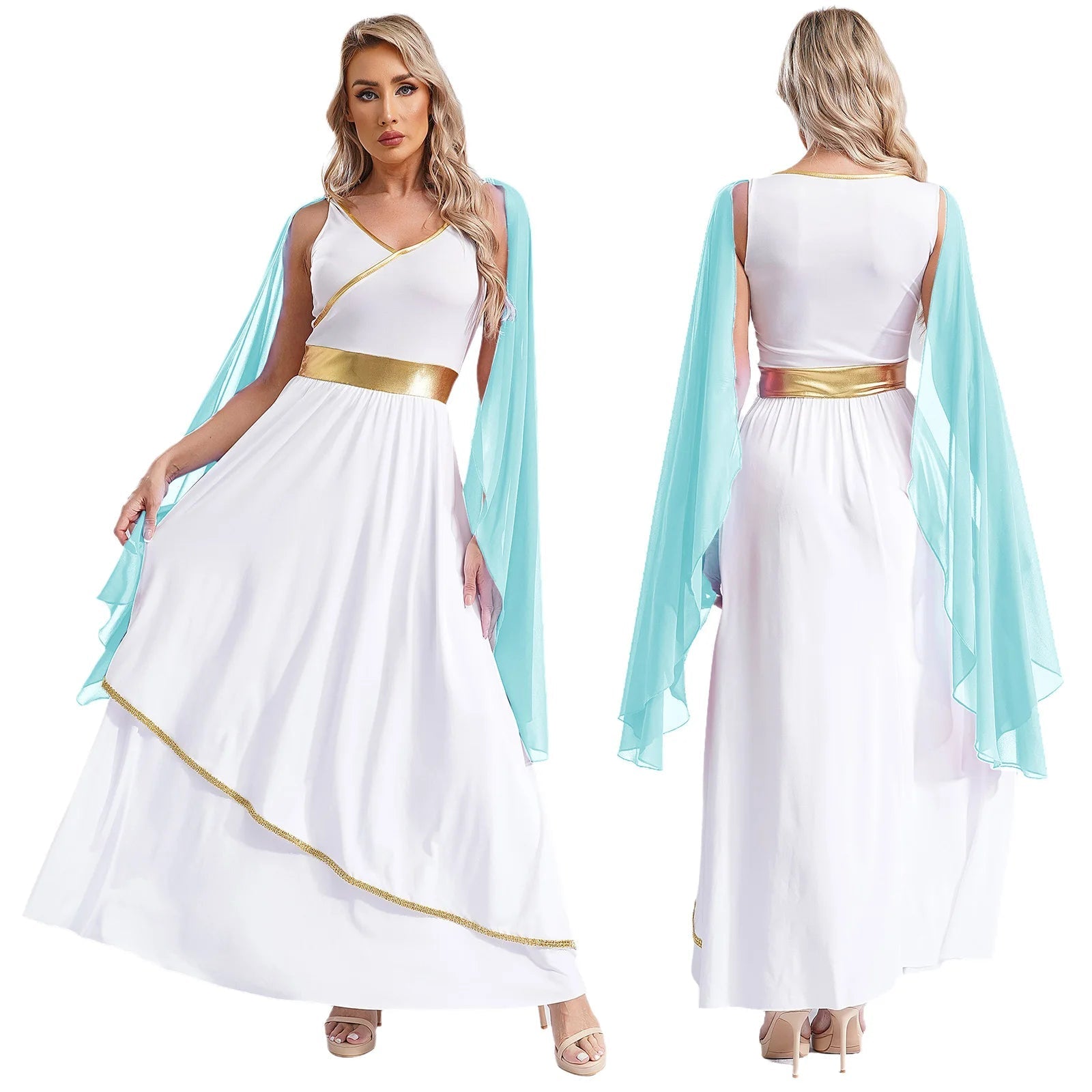 Griechisches Göttinnenkleid für Damen – Circe-Kleid, Karnevalskostüm 14