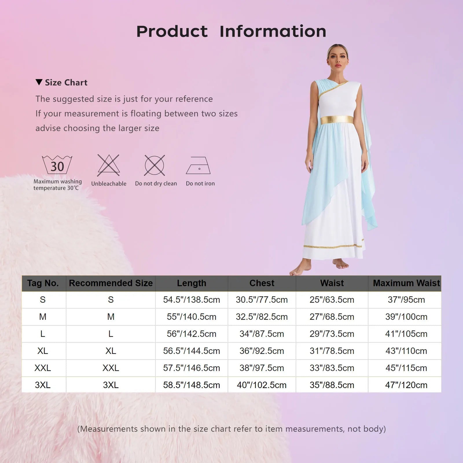 Griechisches Göttinnenkleid für Damen – Circe-Kleid, Karnevalskostüm 8