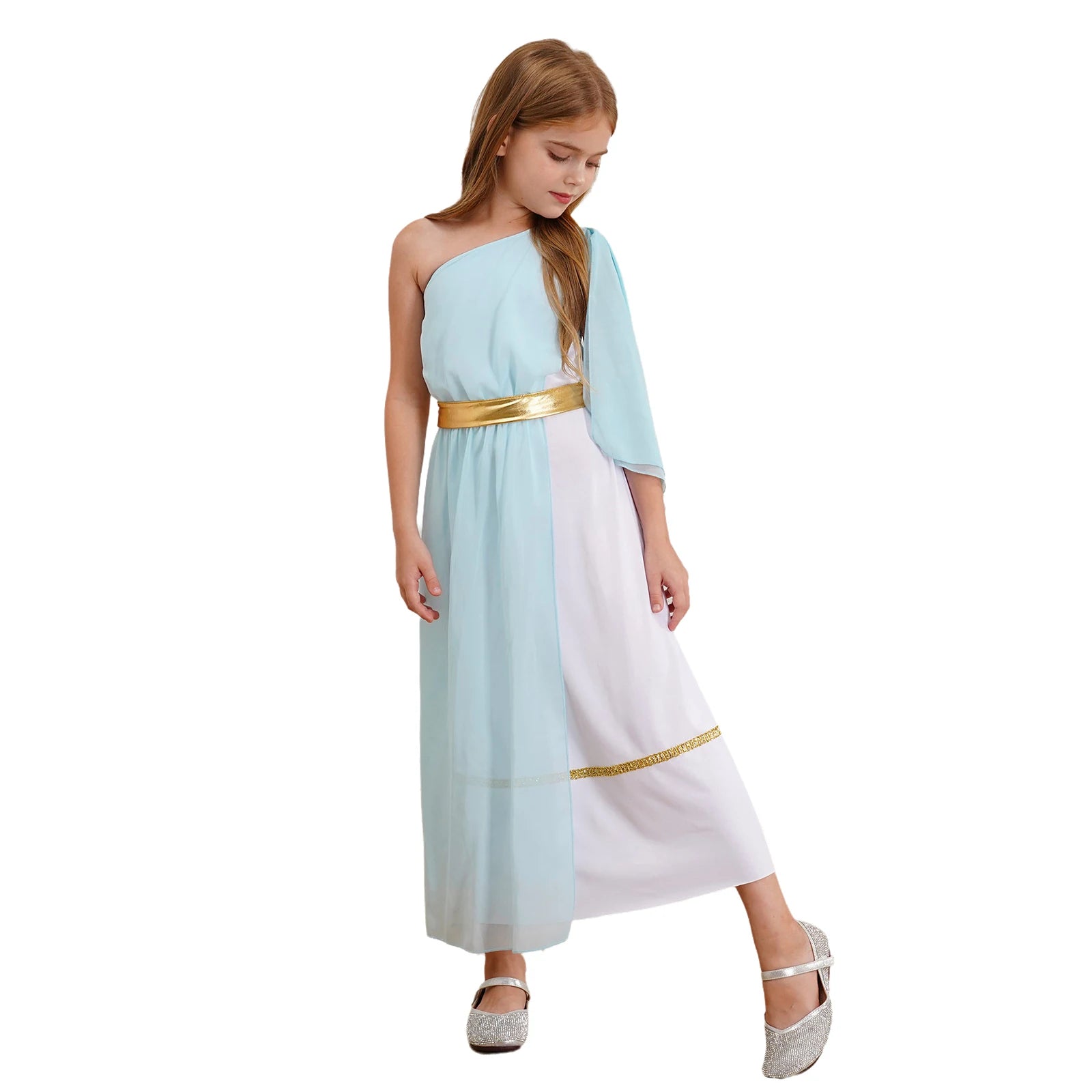 Griechisches Toga-Kleid für Mädchen – Nymphenkleid, Karnevalskostüm 3