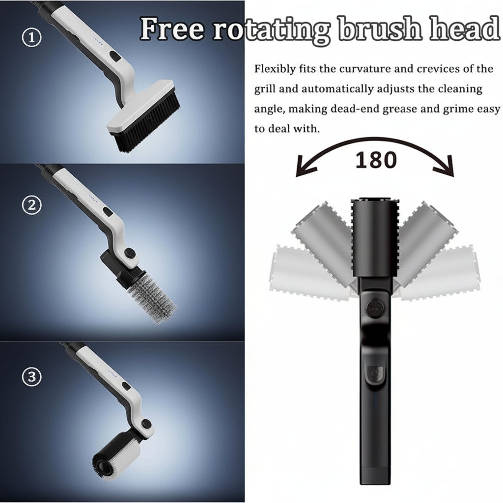 Grill Brush Electric Rechargeable Stainless Steel BBQ Cleaner 1