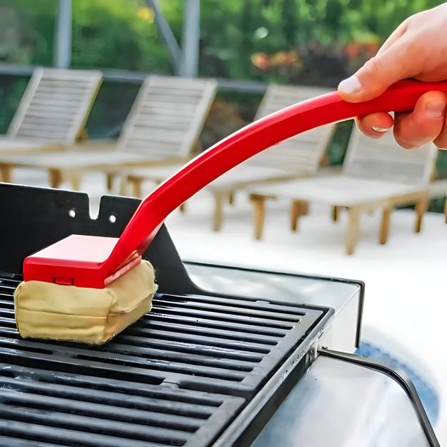 Grill Cleaning Brush Steam Scrub Tool Long Handle Design 0