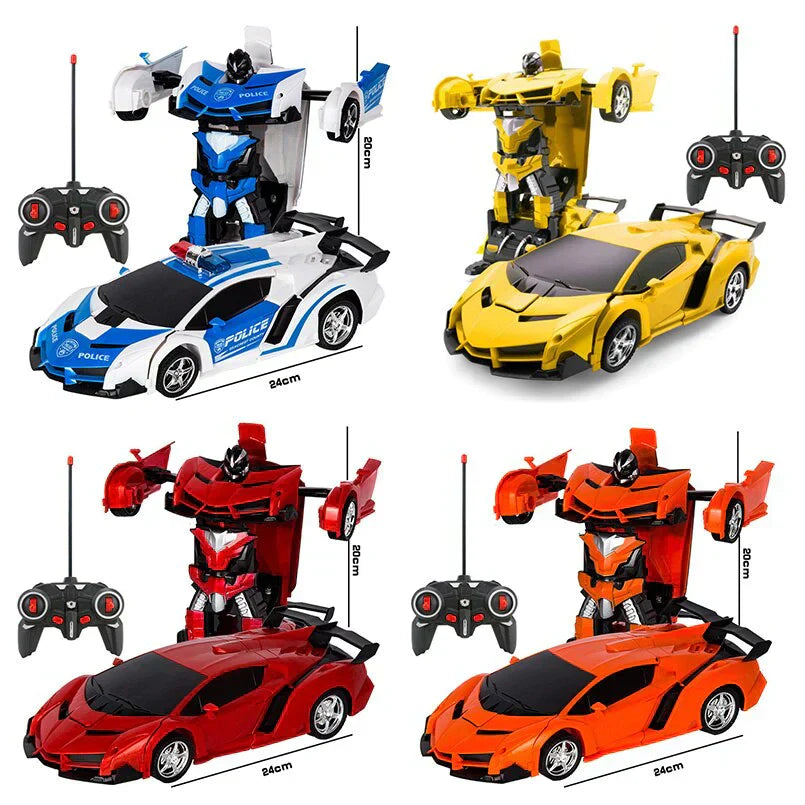 Voiture Transformable RC – Jouet 2-en-1 Passionnant pour Enfants avec Mode Voiture et Robot