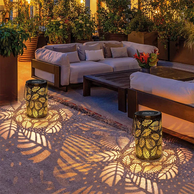 Luminous Leaf Lantern – Solcelle Dekorativ Bladlampe til Have og Terrassebelysning