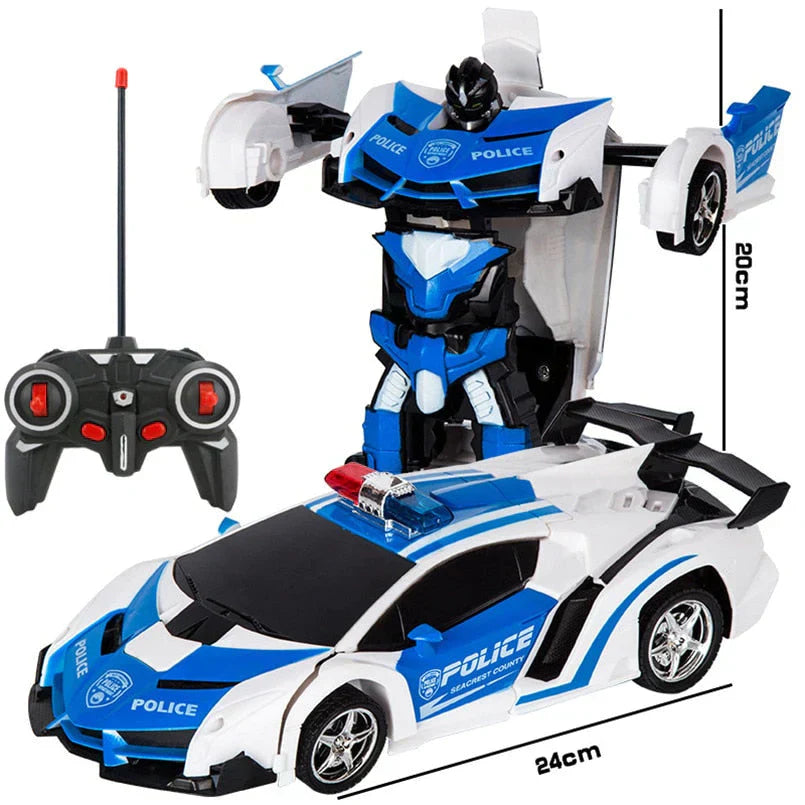 Voiture Transformable RC – Jouet 2-en-1 Passionnant pour Enfants avec Mode Voiture et Robot
