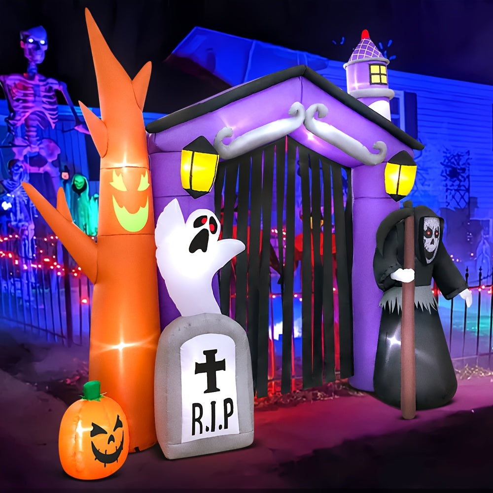 Halloween Spookachtige Opblaasbare Boogdecoratie | Glanzende Tuin Entree 2
