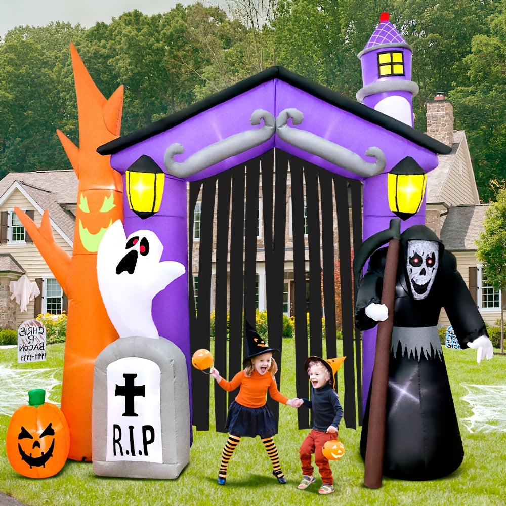Halloween Spookachtige Opblaasbare Boogdecoratie | Glanzende Tuin Entree 3