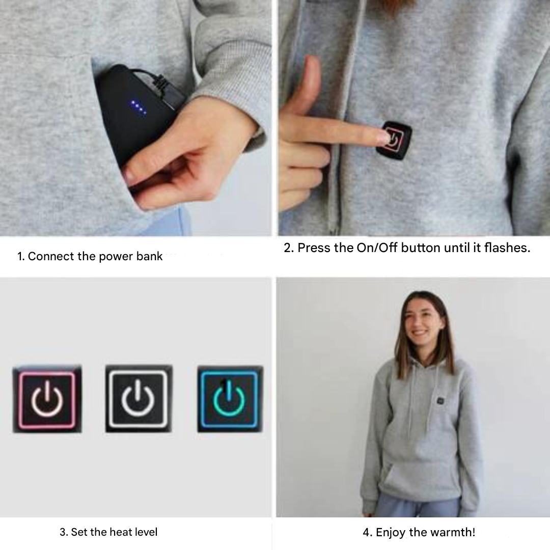 Heated Unisex Hoodie - ThermaHoodie 7