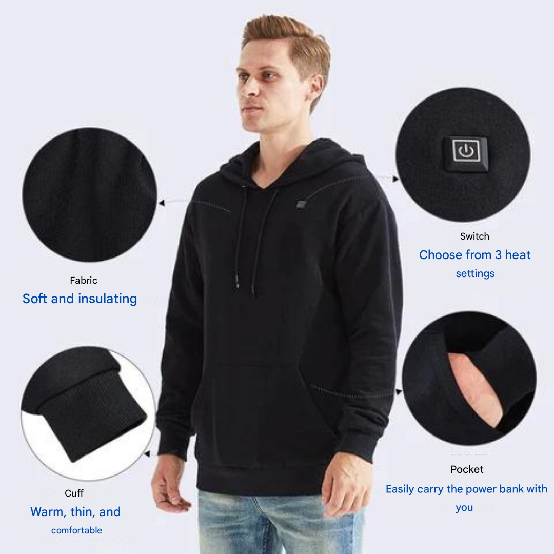 Heated Unisex Hoodie - ThermaHoodie 8