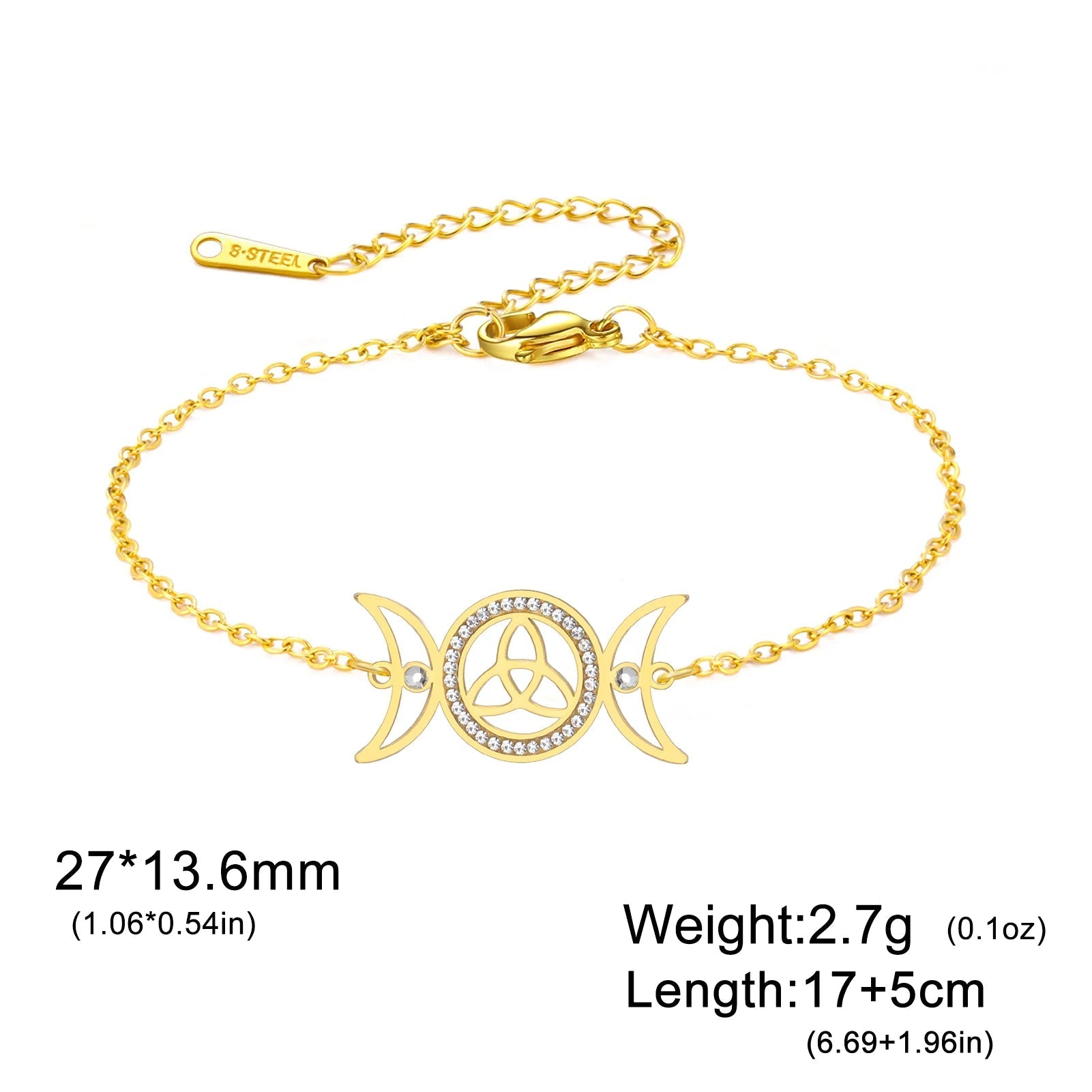 Hekate-Armband mit dreifachem Mond – Schmuckgeschenk für sie 0