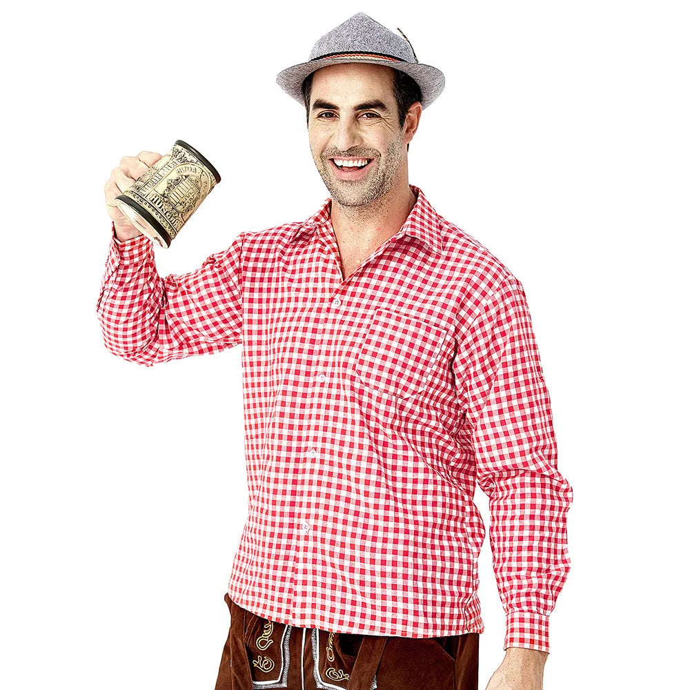 BavariaGent – Heren lederhosen set met overhemd & hoed – Wiesn-look voor mannen