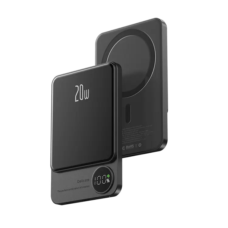 Chargeur sans fil magnétique – Design ultra-fin de 9 mm avec charge rapide 20W et affichage LED de la batterie