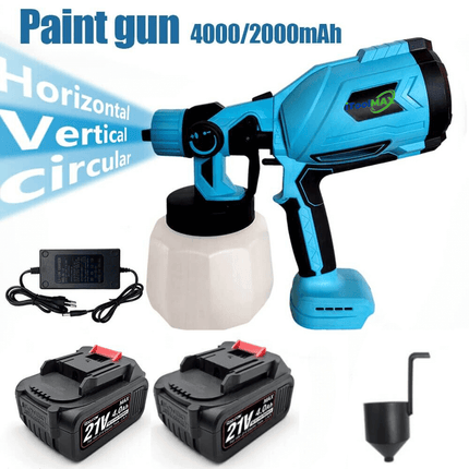 High-pressure Cordless Paint Sprayer with 2 Batteries 0