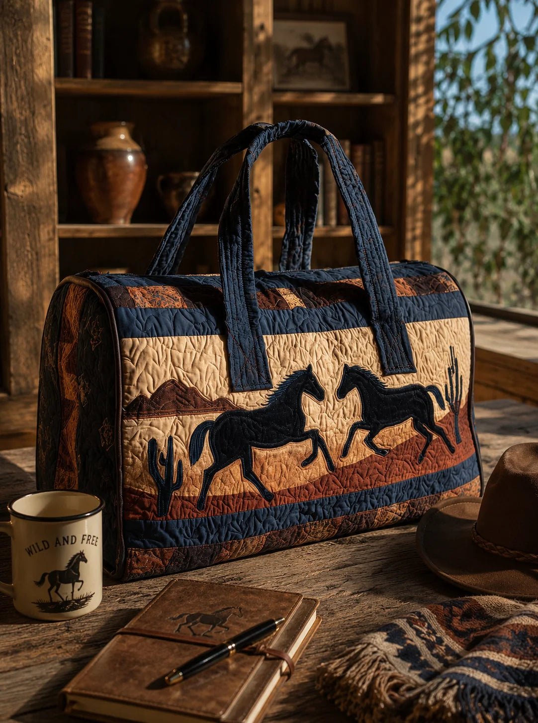 Hippie Van Quilted Duffle Bag 13