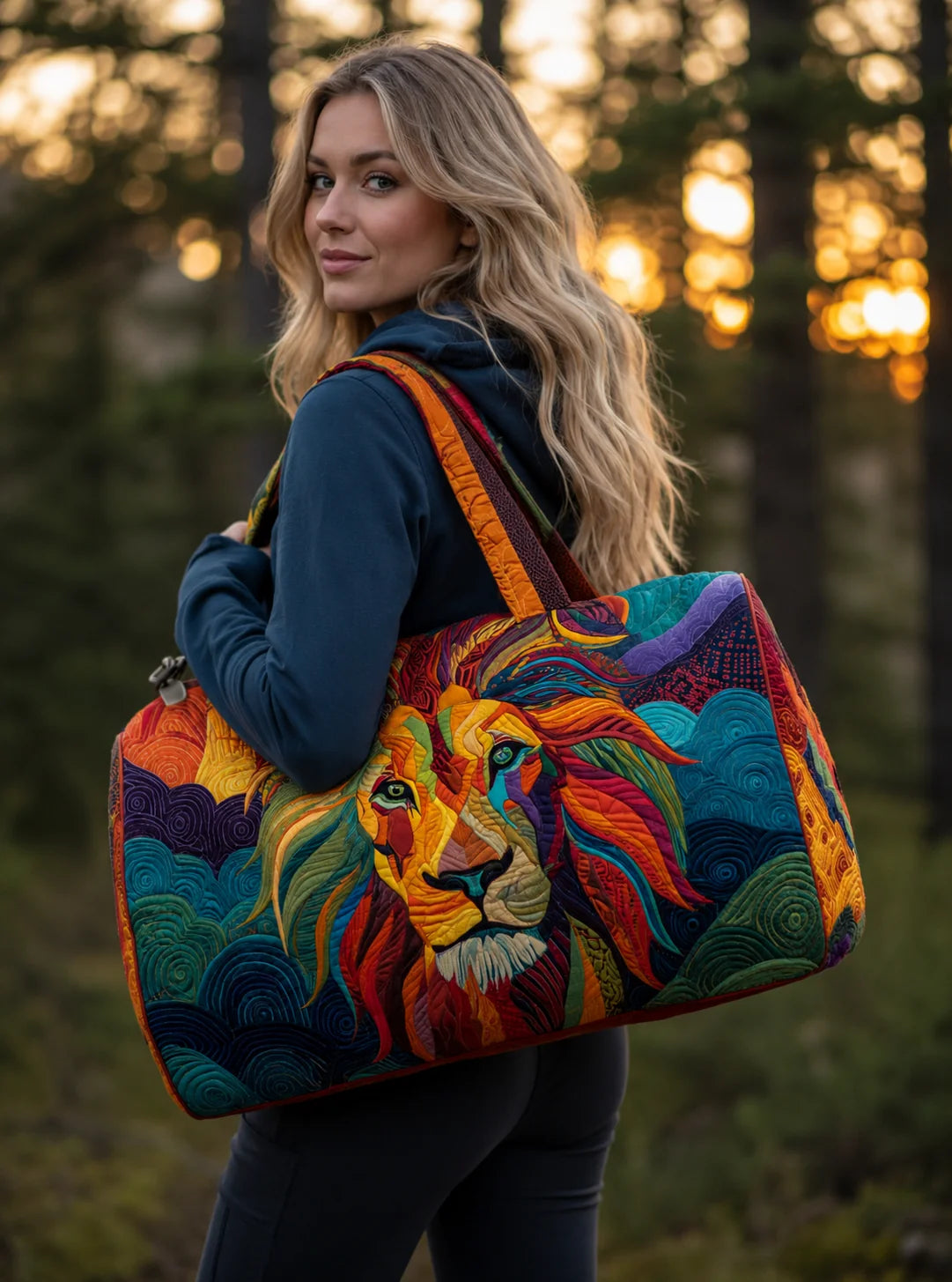 Hippie Van Quilted Duffle Bag 14