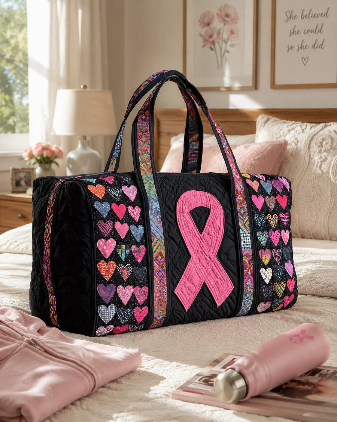 Hippie Van Quilted Duffle Bag 25