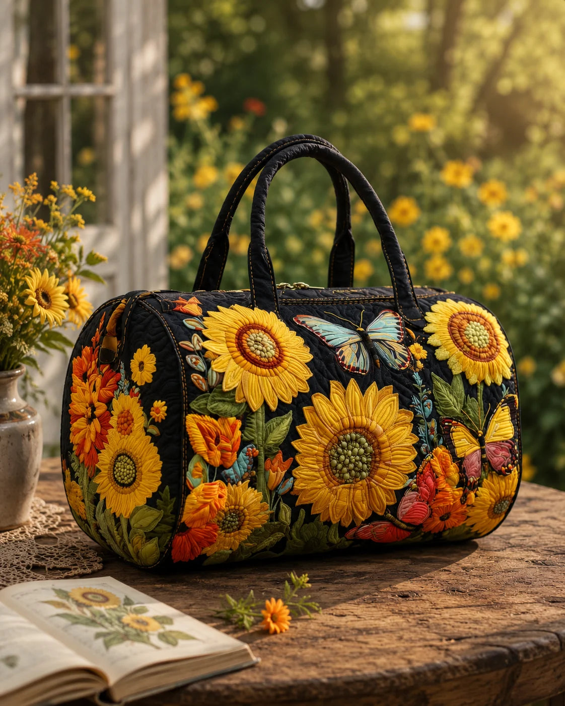Hippie Van Quilted Duffle Bag 29
