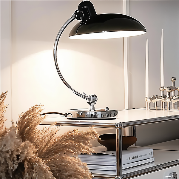 Table Lamp – Adjustable Metal Desk Light with Classic Dome Shade