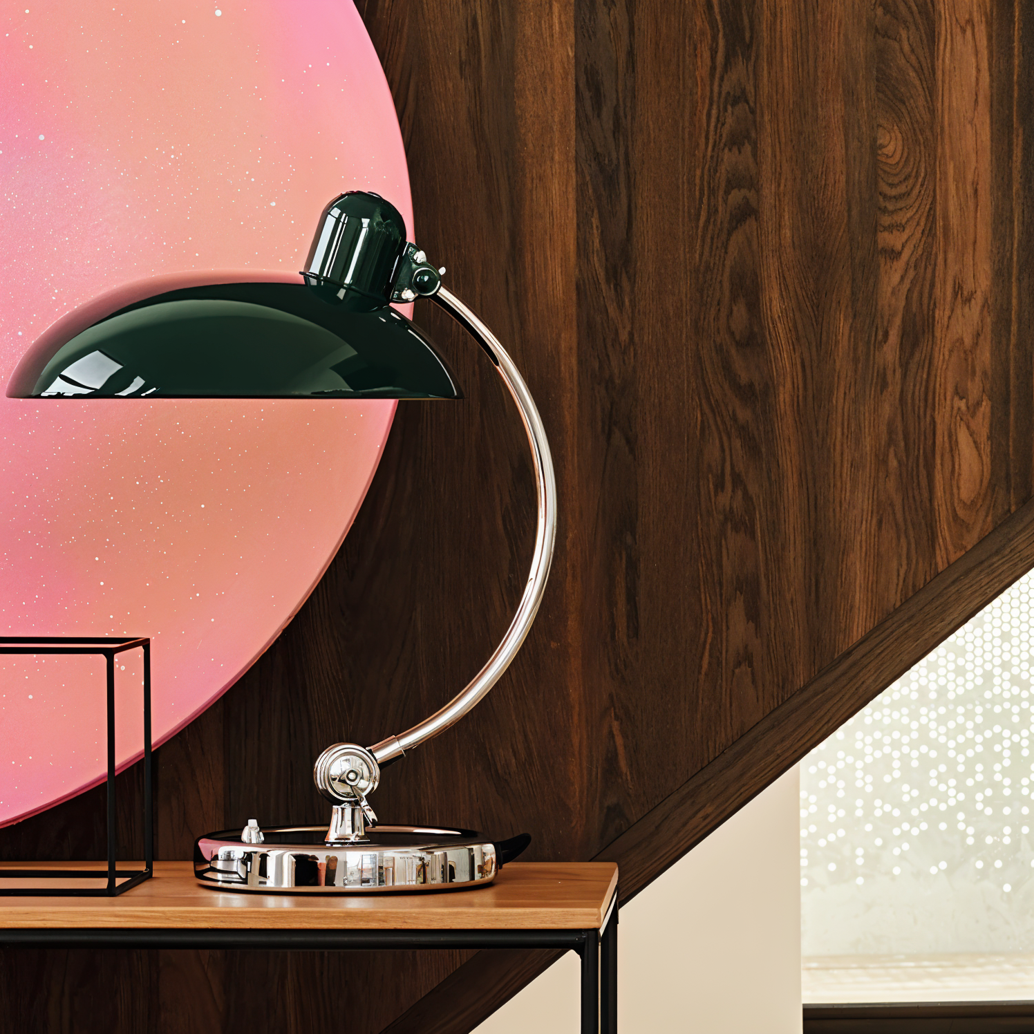 Lampe de table – lampe de bureau en métal réglable avec abat-jour classique en forme de dôme