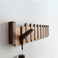 Houten Piano Wandkapstok – Massief Hout met Intrekbare Haken 0