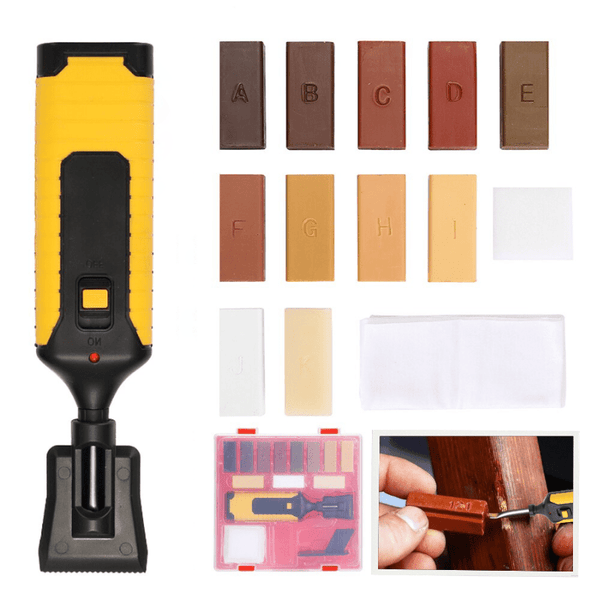 Houtreparatieset – Complete set voor houten vloeren met bijpassende wasblokken 0