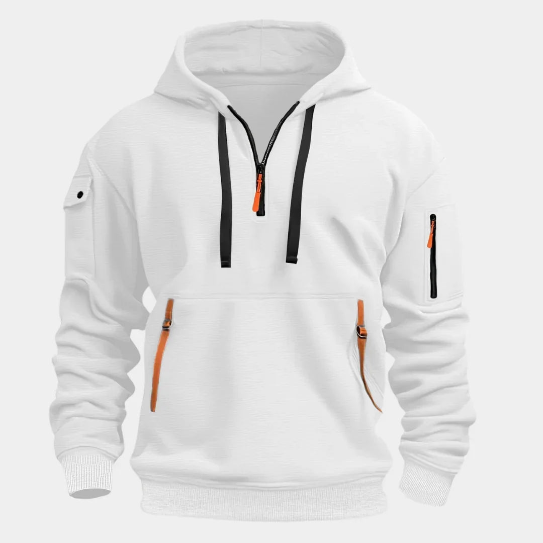 Hugo - Men's half-zip hoodie 8