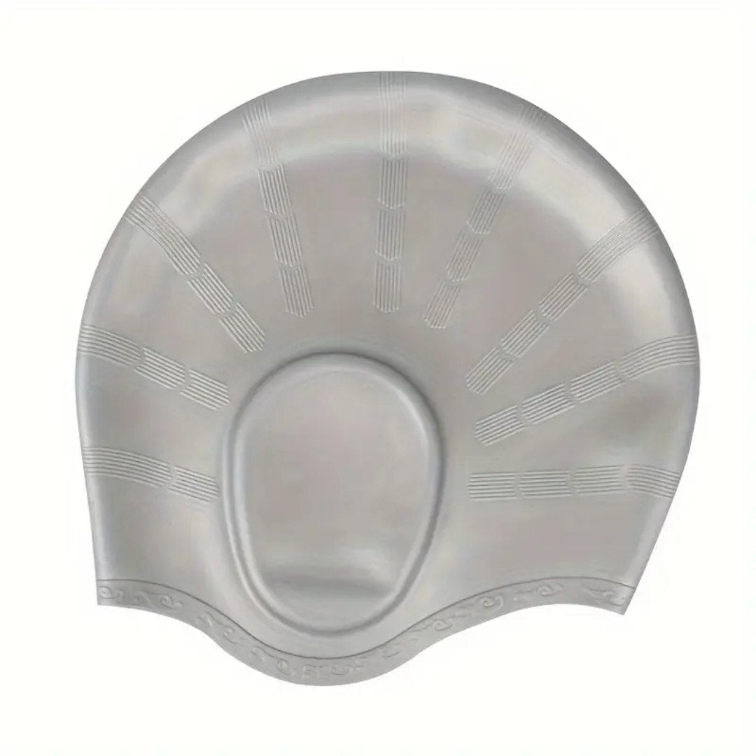 HydroFit Silicone Swim Cap with Ear Protection and Stretch Fit for Long Hair 6