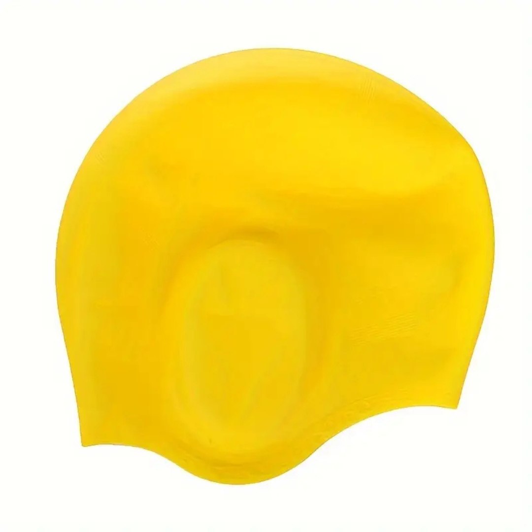 HydroFit Silicone Swim Cap with Ear Protection and Stretch Fit for Long Hair 7