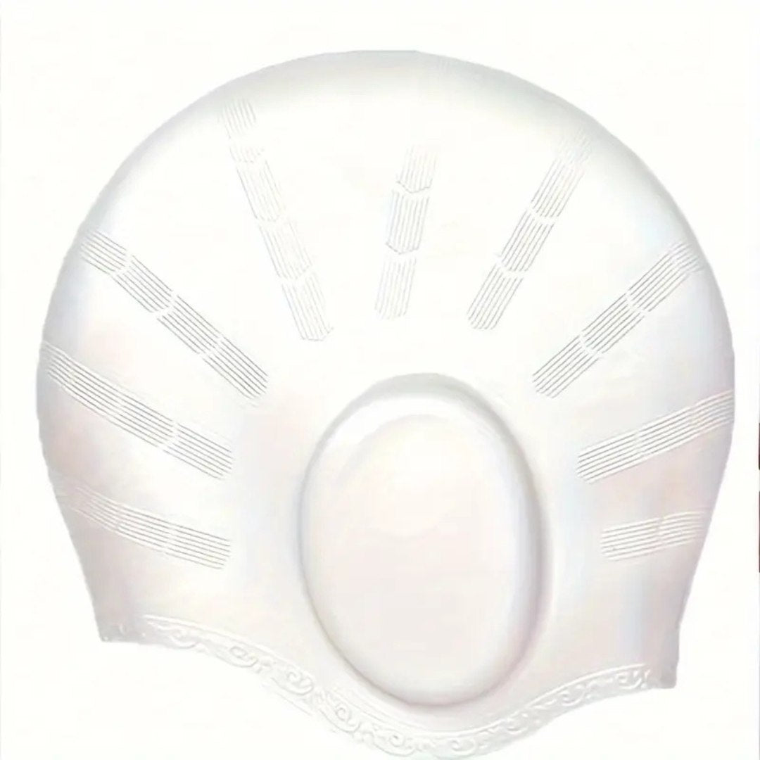 HydroFit Silicone Swim Cap with Ear Protection and Stretch Fit for Long Hair 8