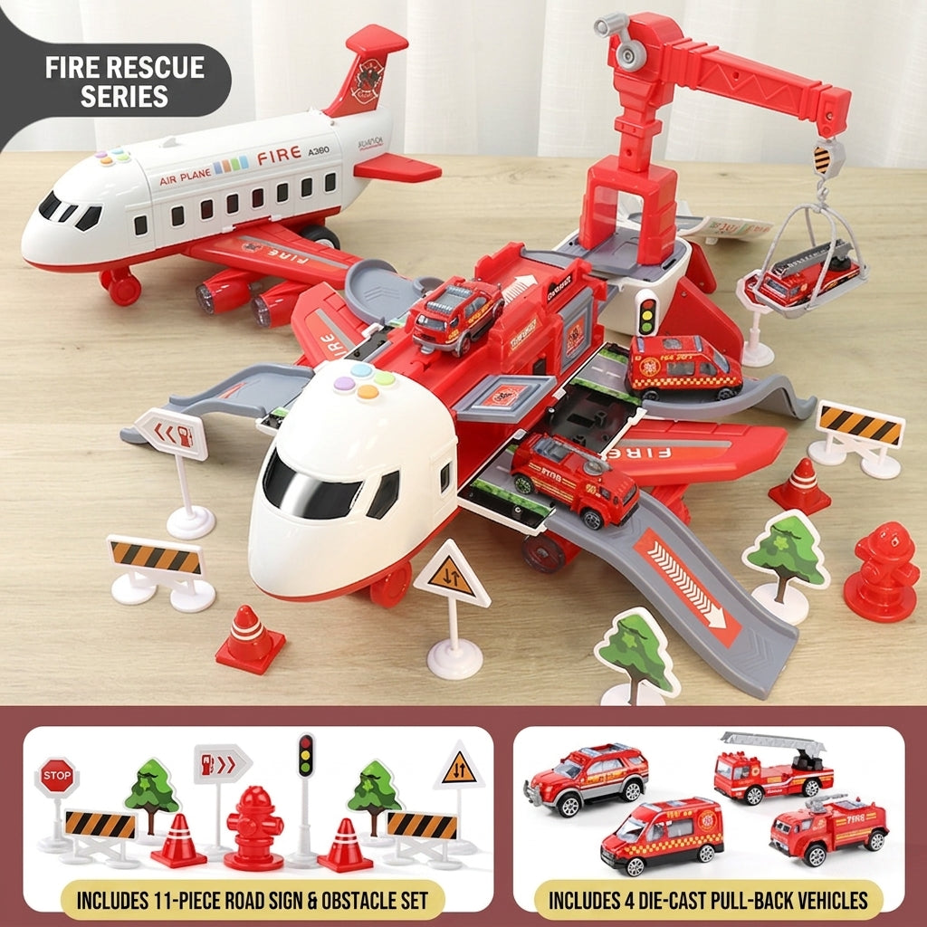 Airplane Playset for Kids – 20-Piece SkyExplorer Set with Plane, Vehicles & Accessories