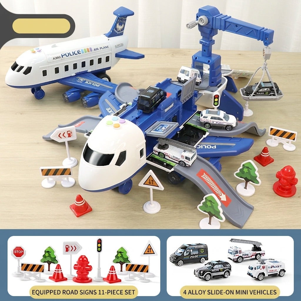 Airplane Playset for Kids – 20-Piece SkyExplorer Set with Plane, Vehicles & Accessories