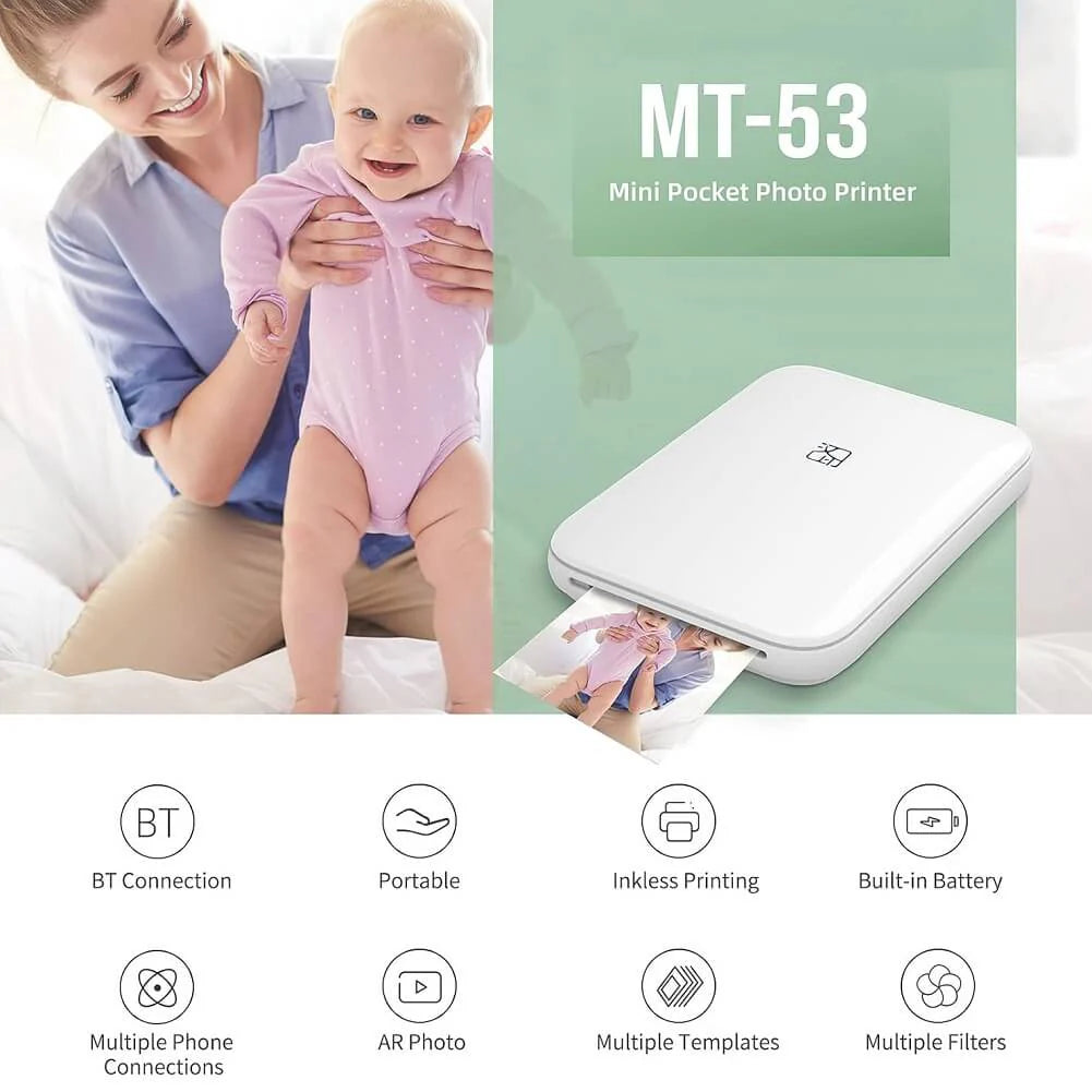 Inkless Mini Photo Printer with AR Scanner 4