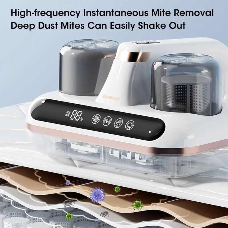 Surface Cleaning Device – High-Frequency Vibration, UV Light Feature & HEPA Filtration for Fabric Care
