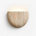 Iselin Wabi-Sabi Travertine Half-Moon Wall Sconce 0