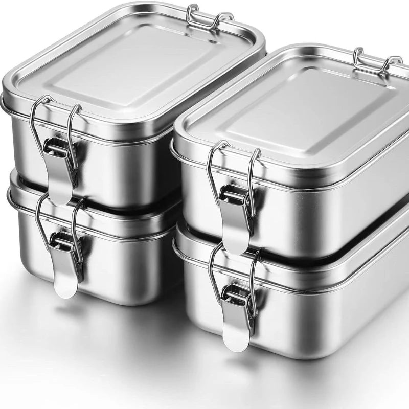Jojo - Roestvrijstalen lunchbox, praktische en milieuvriendelijke lunchbox (set van 3) 4