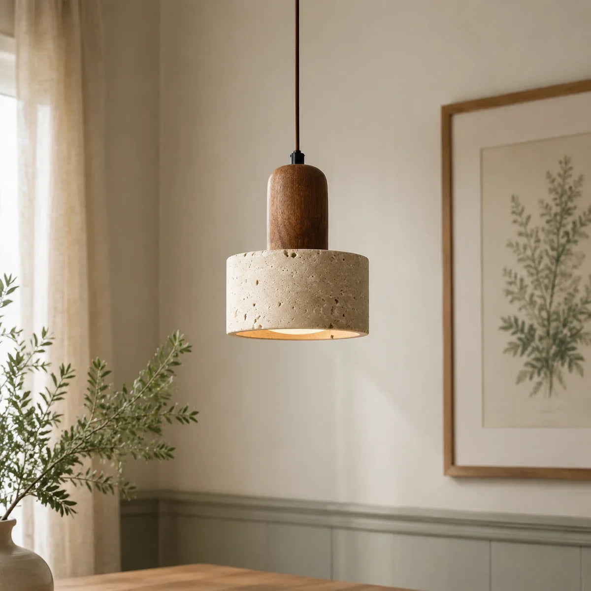Kairi Modern Travertine Stone Pendant Light 3