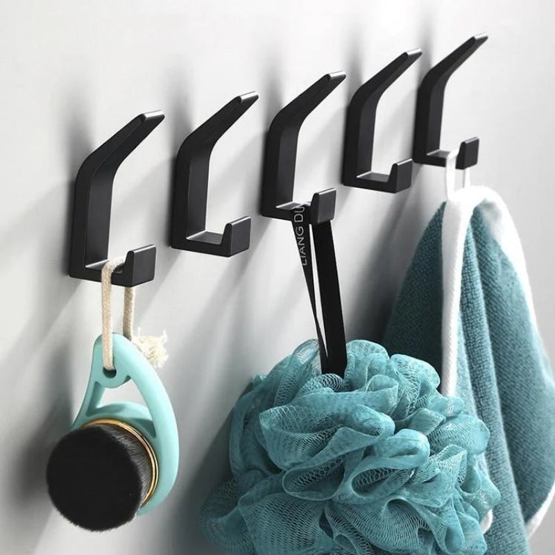 Kalsten | Aviro Aluminum Wall Hooks Black/White - Modern Decorative Coat Hooks 1