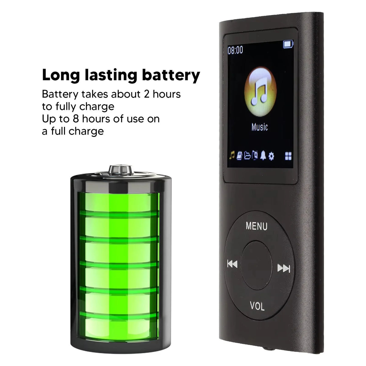 Kalsten | Compact High-Resolution 1.8" LCD MP3 Player 4