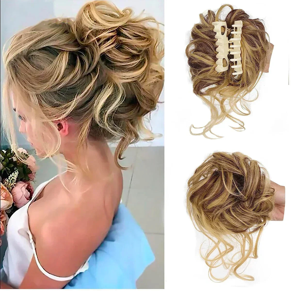Kalsten | Curly Hair Bun – Clip-in Hair Piece with Volume and Natural Look 0