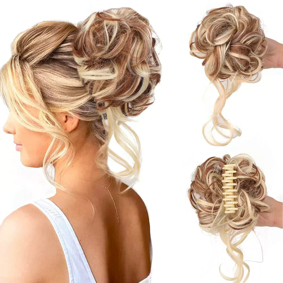 Kalsten | Curly Hair Bun – Clip-in Hair Piece with Volume and Natural Look 17