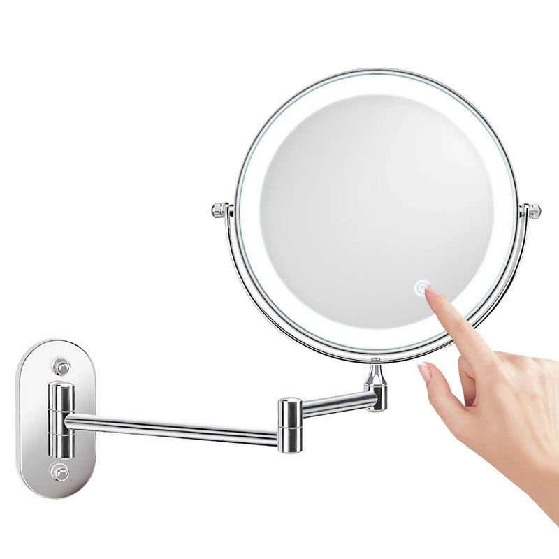 Kalsten | Rechargeable wall-mounted shaving mirror | 360° rotation. 1X/10X magnification and adjustable LED lighting for use in the bathroom 2